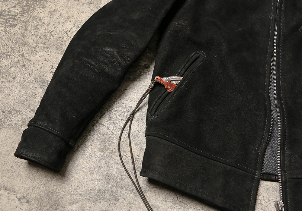 1930’s ヴィンテージ復刻型 ヌバックカウレザー シングルライダース ジャケット M~5XL