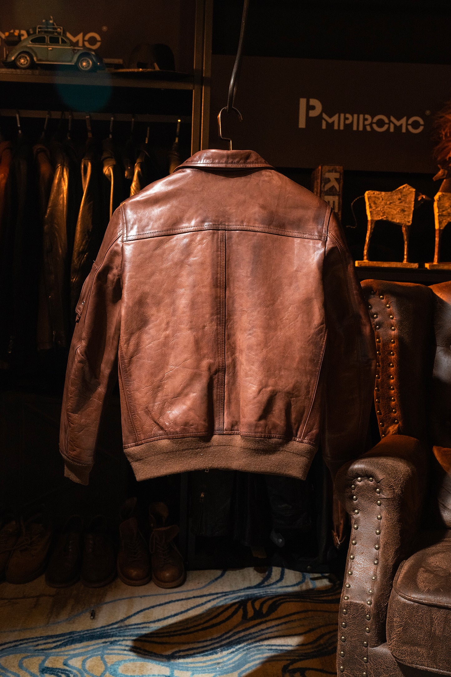 △ヴィンテージ復刻 カウレザー A-2ジャケット▽M~XL