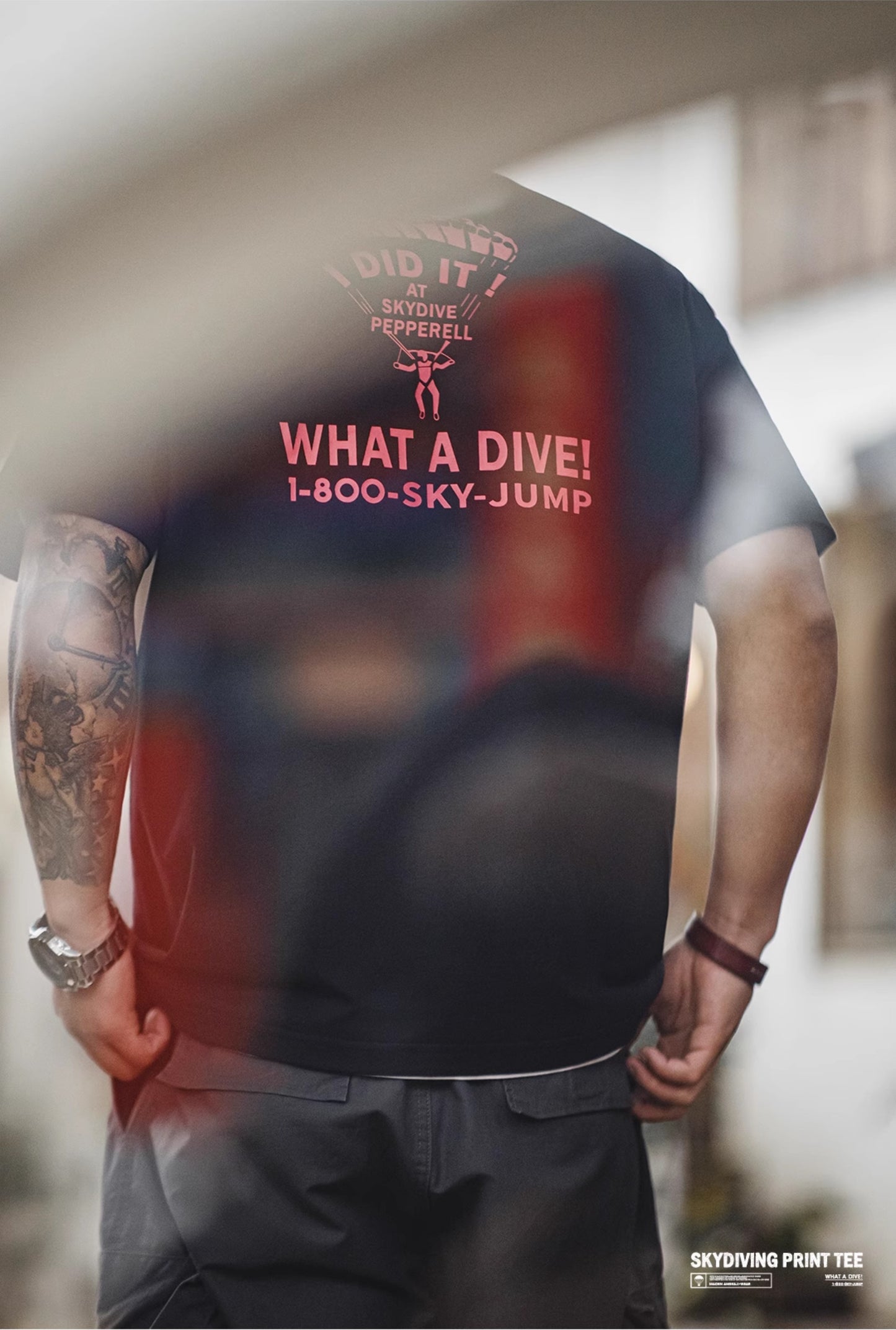 ◆SKYDIVINGプリントTシャツ◆S~3XL