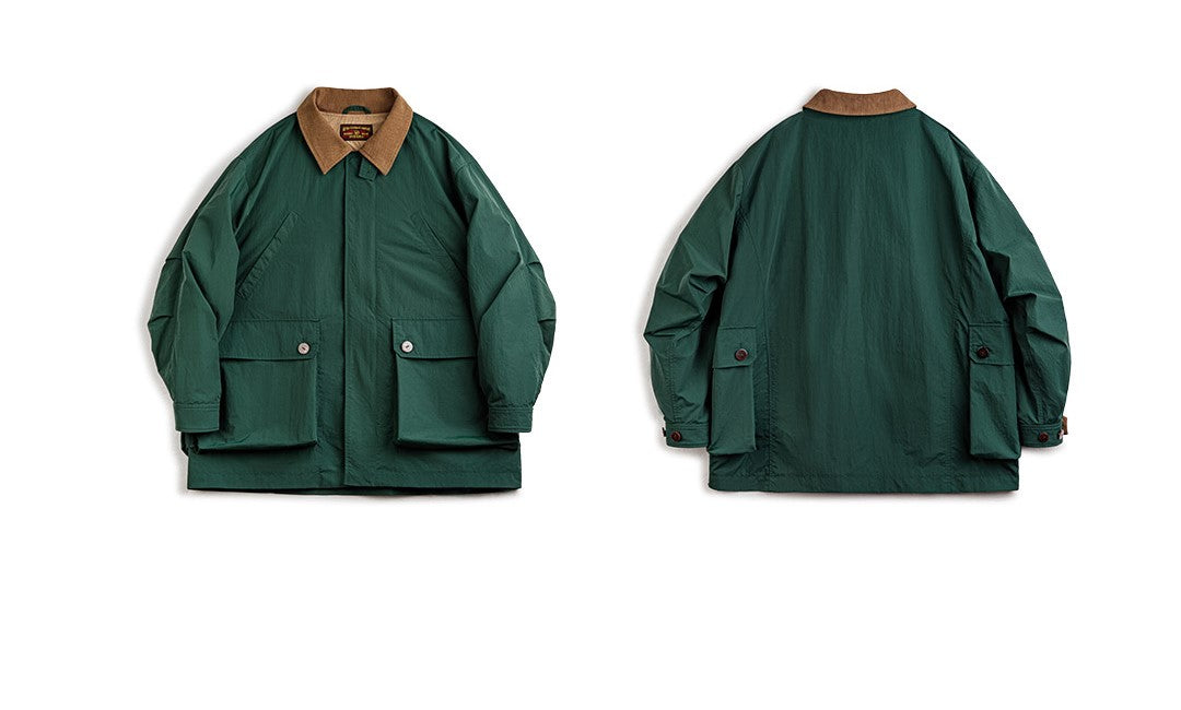 ▲ヴィンテージ復刻 しっかりハリのあるナイロン ハンティングジャケット▼S~2XL