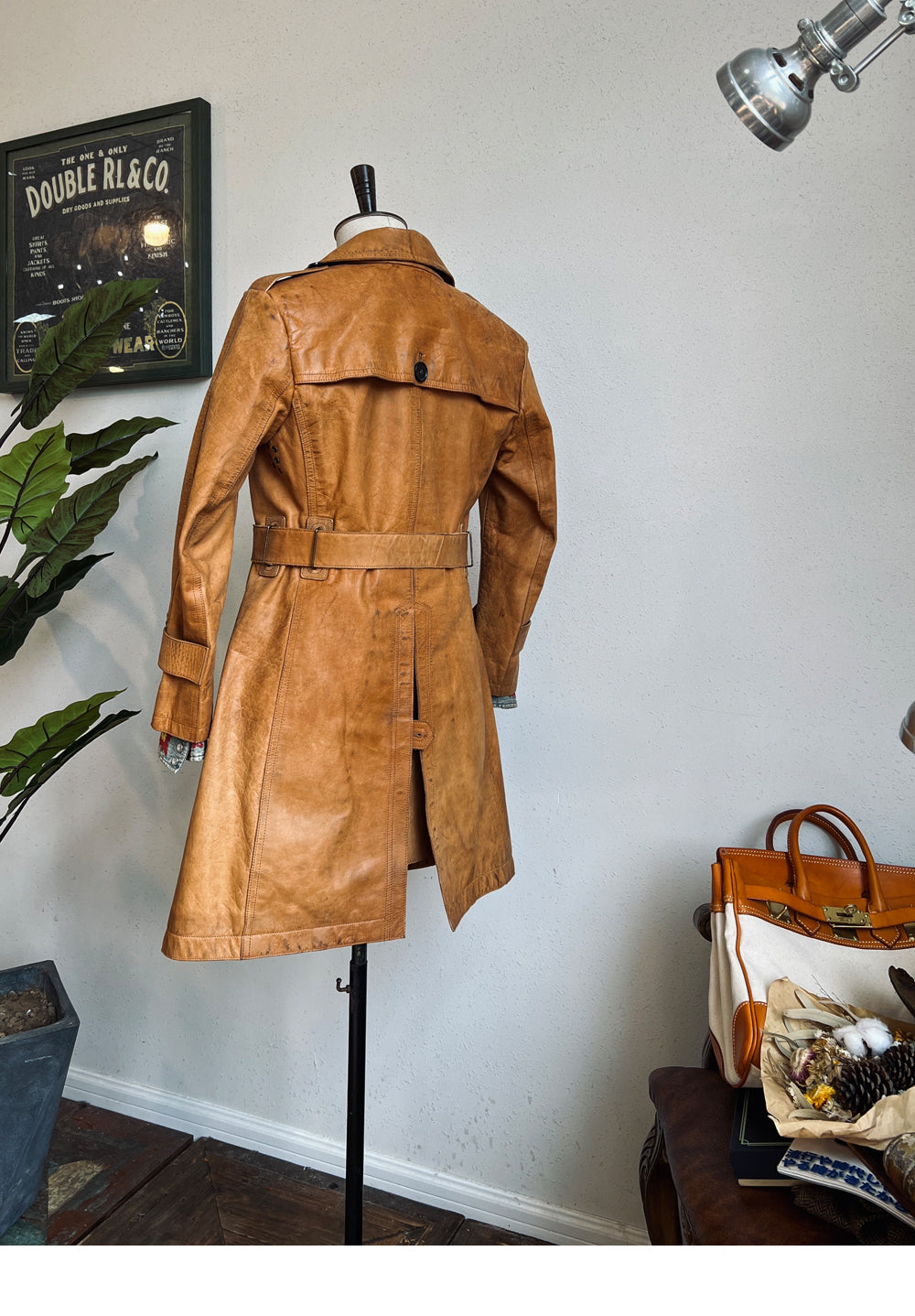 ◇ヴィンテージ復刻 イタリアン カーフレザー モーターサイクルコート◇S~3XL