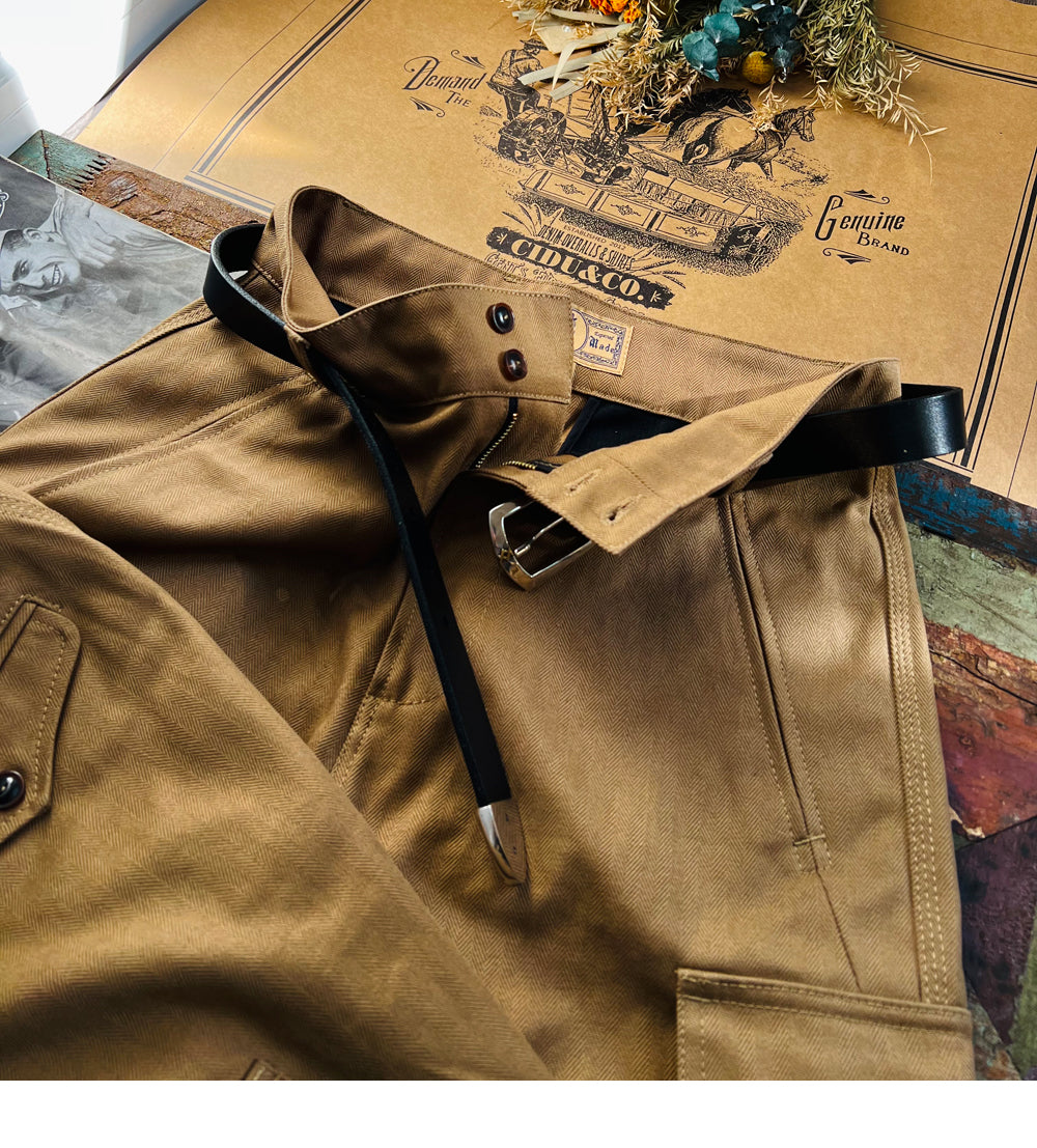 フランス軍M-47前期 復刻 HBTコットンヘリンボーンツイード パンツ/S~3XL