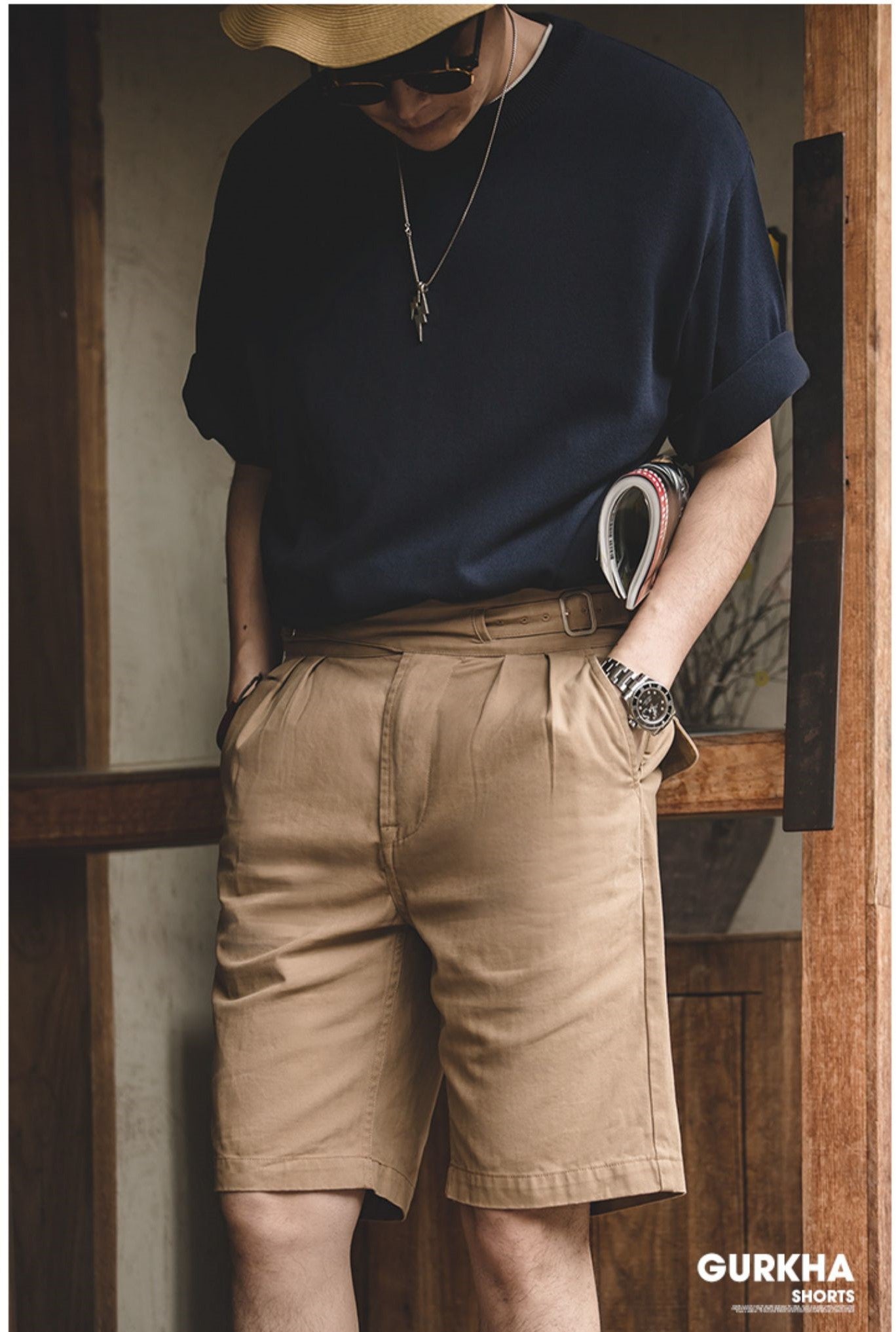 △ヴィンテージ復刻 絶品シルエット グルカショーツ▽カーキ/チノカラー S~2XL