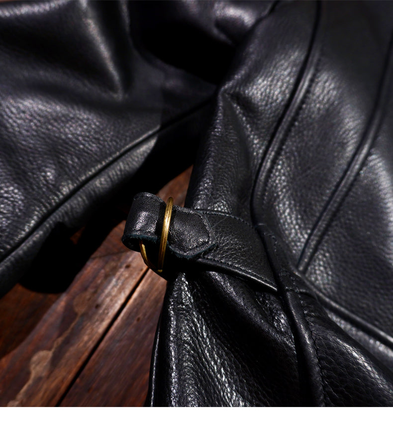 1930's VINTAGE復刻デザイン 水染1.4mm アメリカ産カウレザー使用 シングルライダースジャケット S~4XL