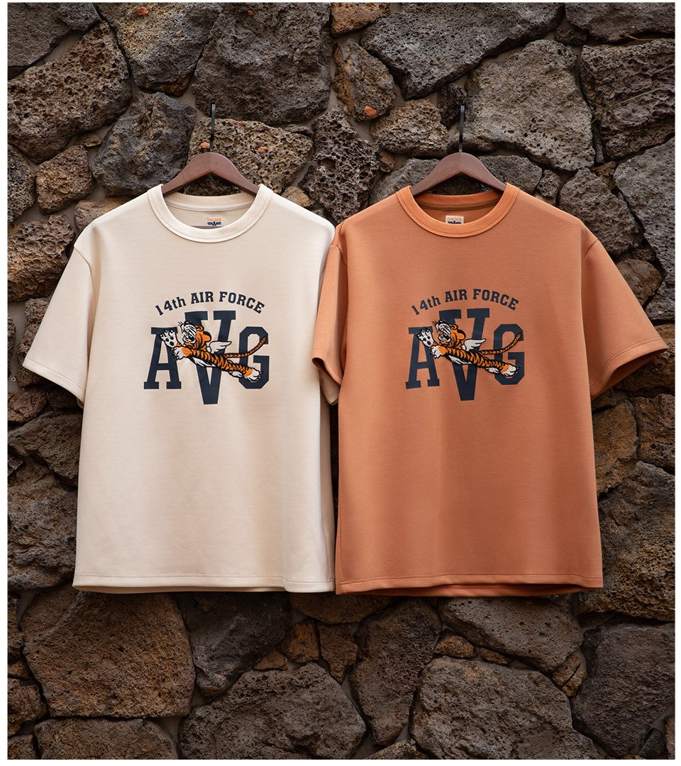目の詰まった刺繍のクオリティーも抜群◆TIGER刺繍AIR FORCETシャツ◆S~2XL