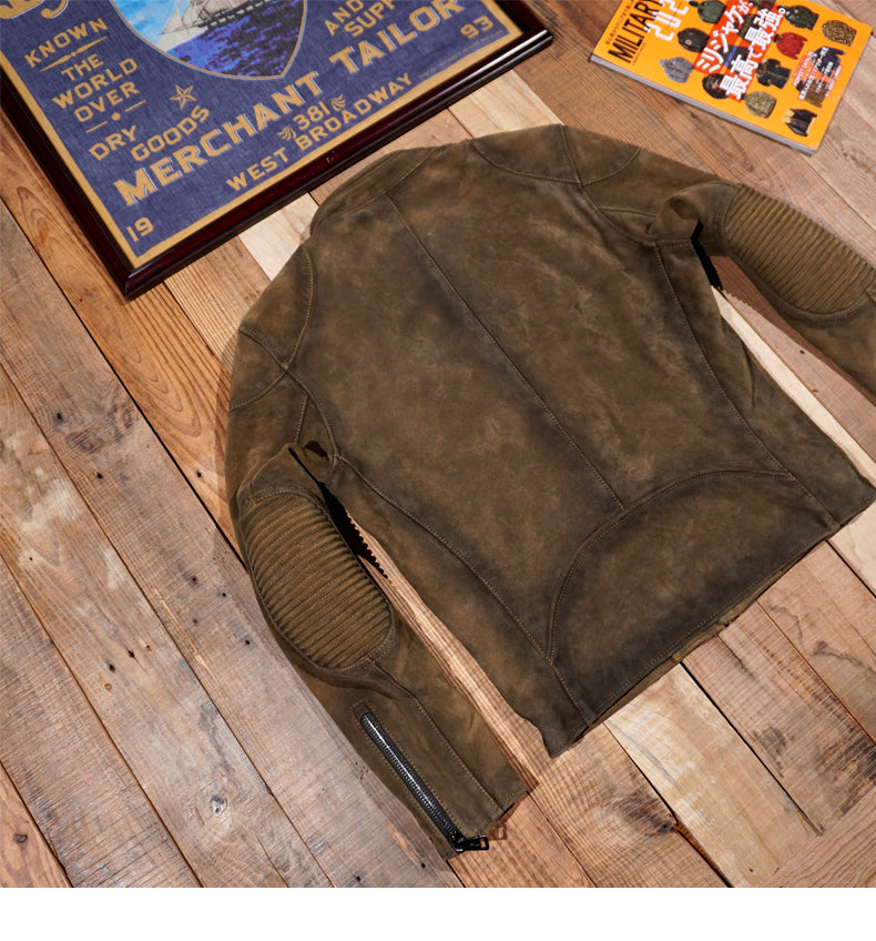 ★シングルライダース スウェード ジャケット★ S~4XL