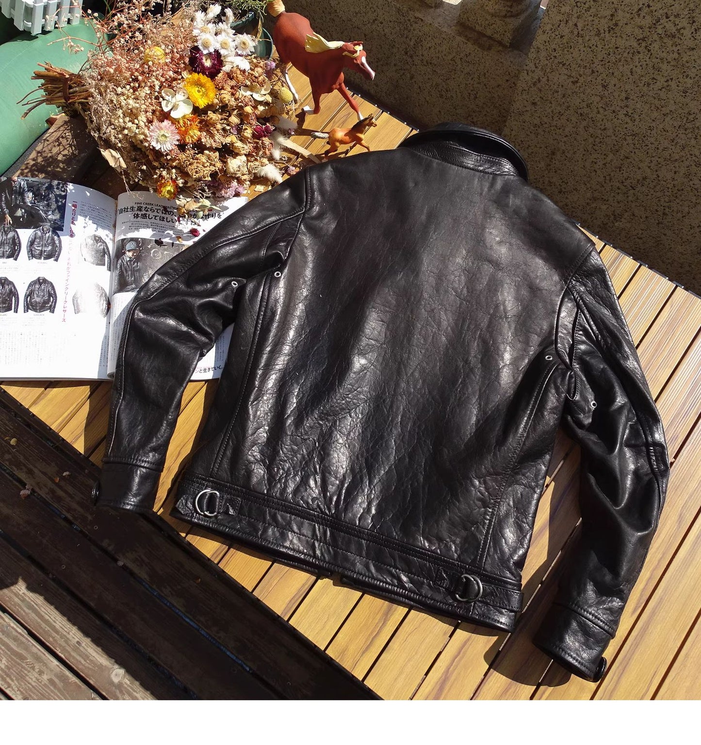 1930's VINTAGE復刻デザインホースハイドレザー スポーツジャケット S~5XL