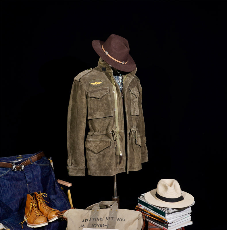 3色展開▲TAXI DRIVER トラヴィスモデル▲ビンテージ復刻 スウェード M-65 ジャケット▼L~3XL