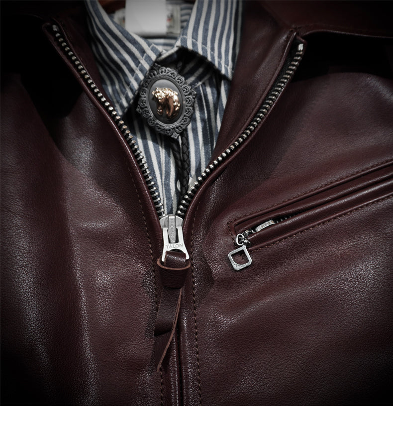 1930's VINTAGE復刻デザイン カーフレザー シングルライダースジャケット S~4XL