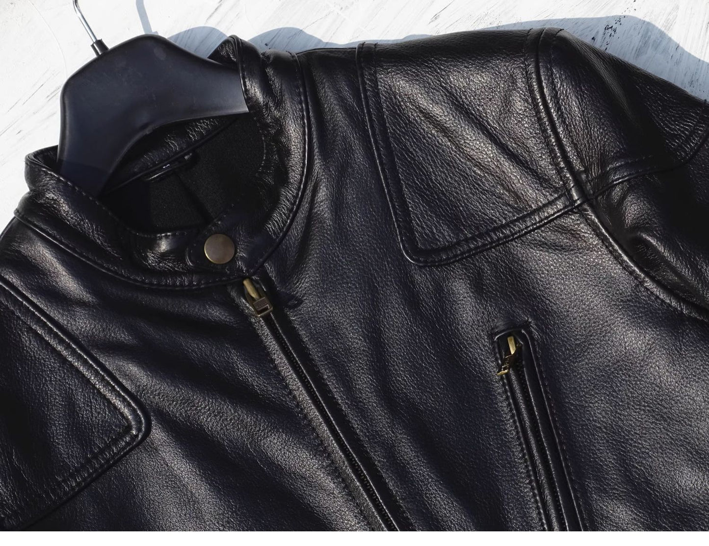 昨シーズン物売り切りセール★カウレザー シングルライダースジャケット ★S~5XL