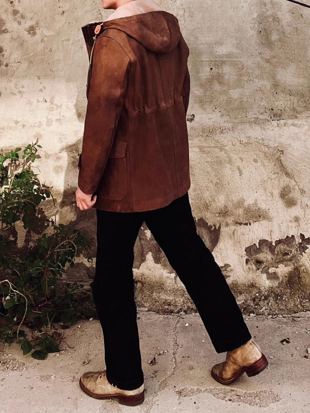 ▲ミドルレングス カーフレザー マウンテンパーカー▼M~XL