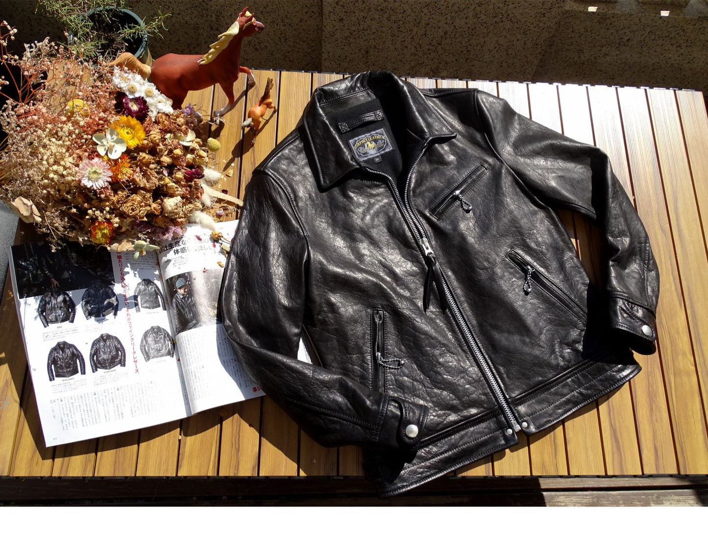 1930's VINTAGE復刻デザインホースハイドレザー スポーツジャケット S~5XL