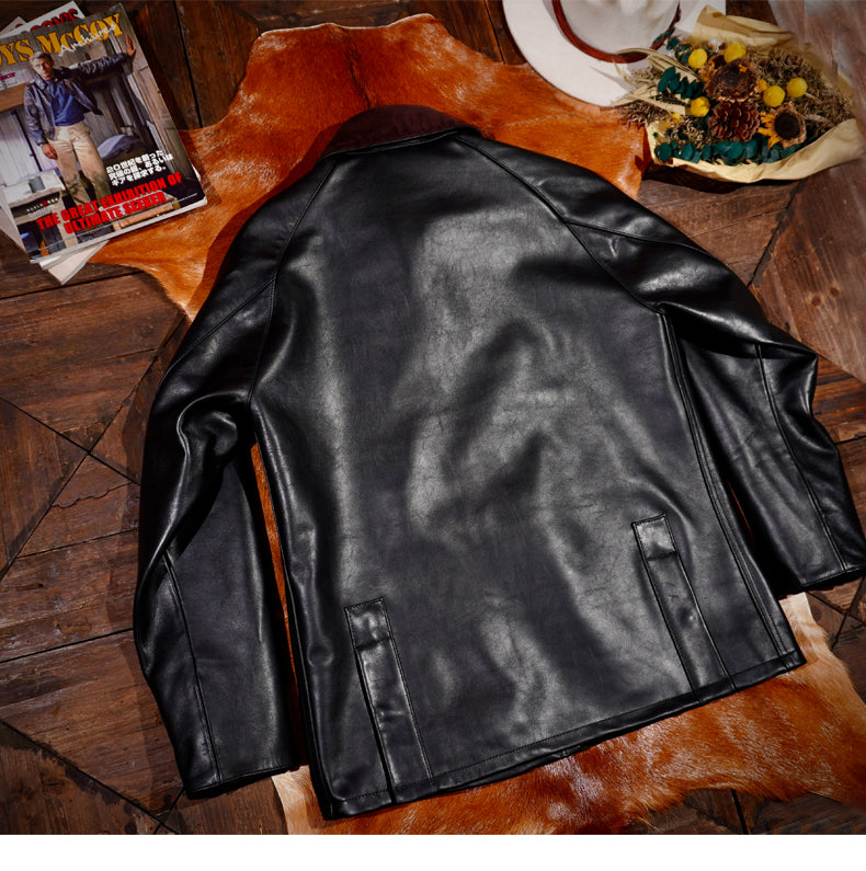 ▲細部のディテールまで完璧な拘り▲ホースハイドレザー ジャケット▼S~4XL