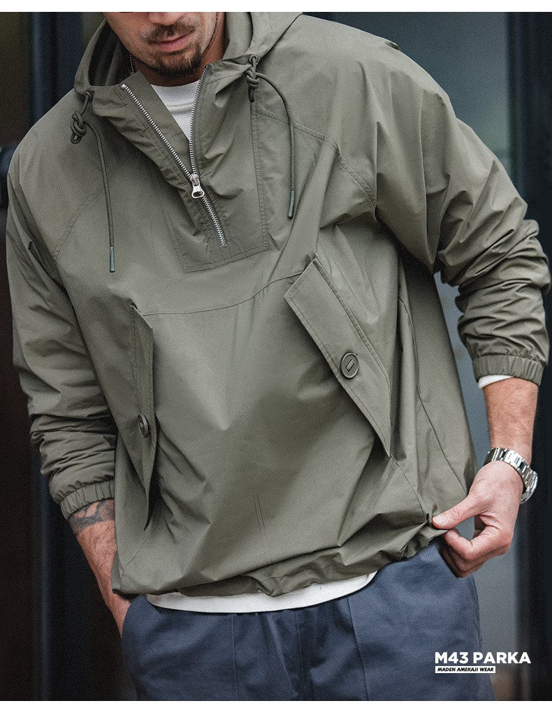 △US NAVY復刻デッキパーカーモデル プルオーバー アノラック▽S~2XL