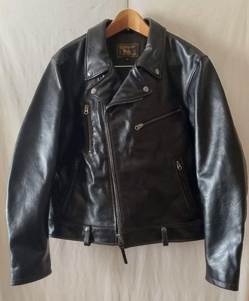 植物タンニン鞣しホースハイド使用 ダブルライダースジャケットS~4XL