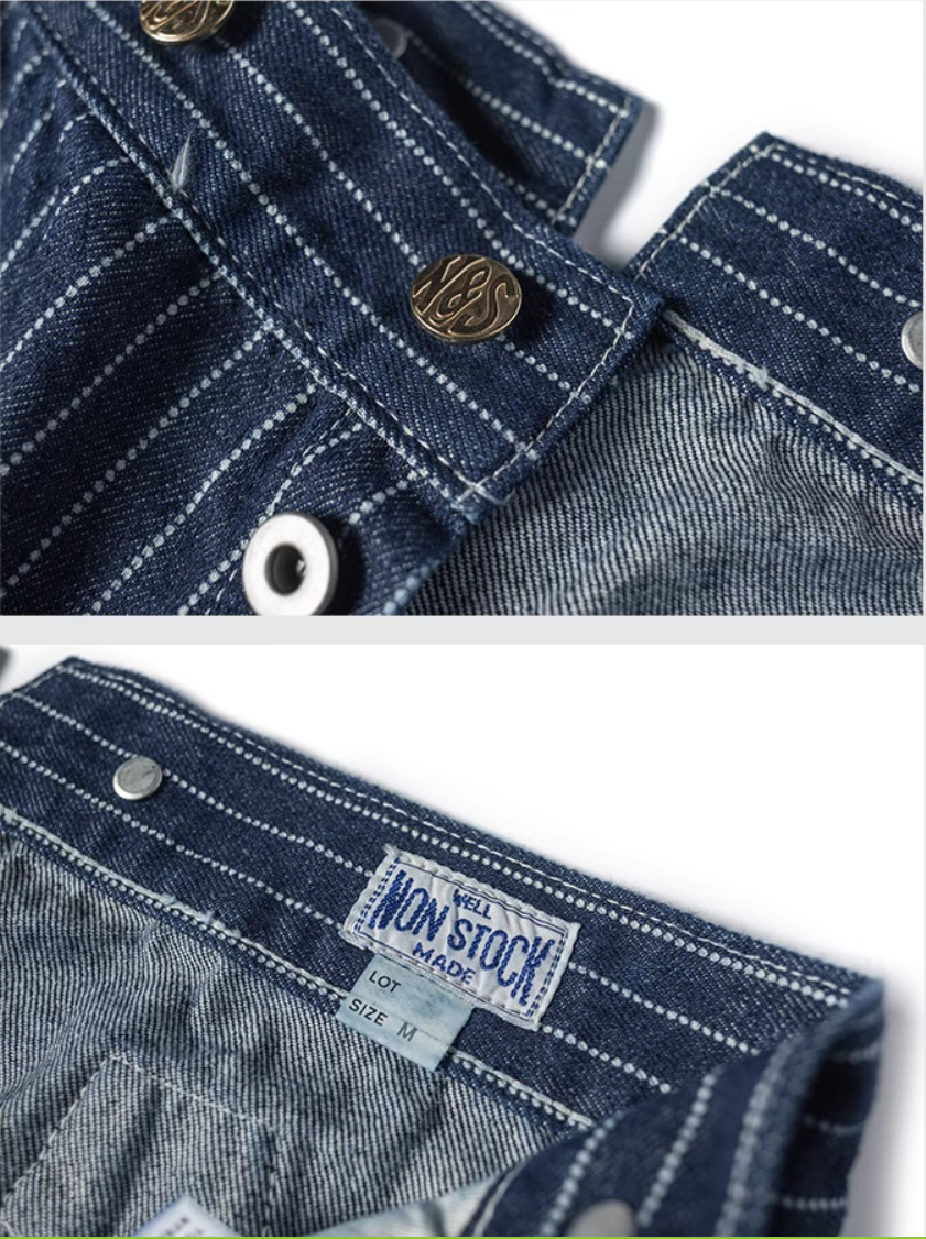 ◇ヴィンテージ復刻モデル WABASH（鉄道員）ストライプ 12OZ デニムパンツ◇S～2XL