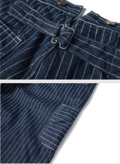 ◇ヴィンテージ復刻モデル WABASH（鉄道員）ストライプ 12OZ デニムパンツ◇S～2XL