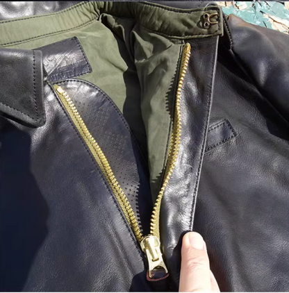 △ヴィンテージ復刻 植物タンニン鞣しカウレザーA-2ジャケット▽S～5XL