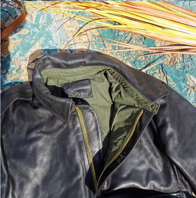 △ヴィンテージ復刻 植物タンニン鞣しカウレザーA-2ジャケット▽S～5XL