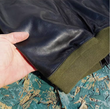 △ヴィンテージ復刻 植物タンニン鞣しカウレザーA-2ジャケット▽S～5XL