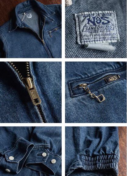 ☆ヴィンテージ70's  13OZ デニム トラックジップアップジャケット☆S～2XL