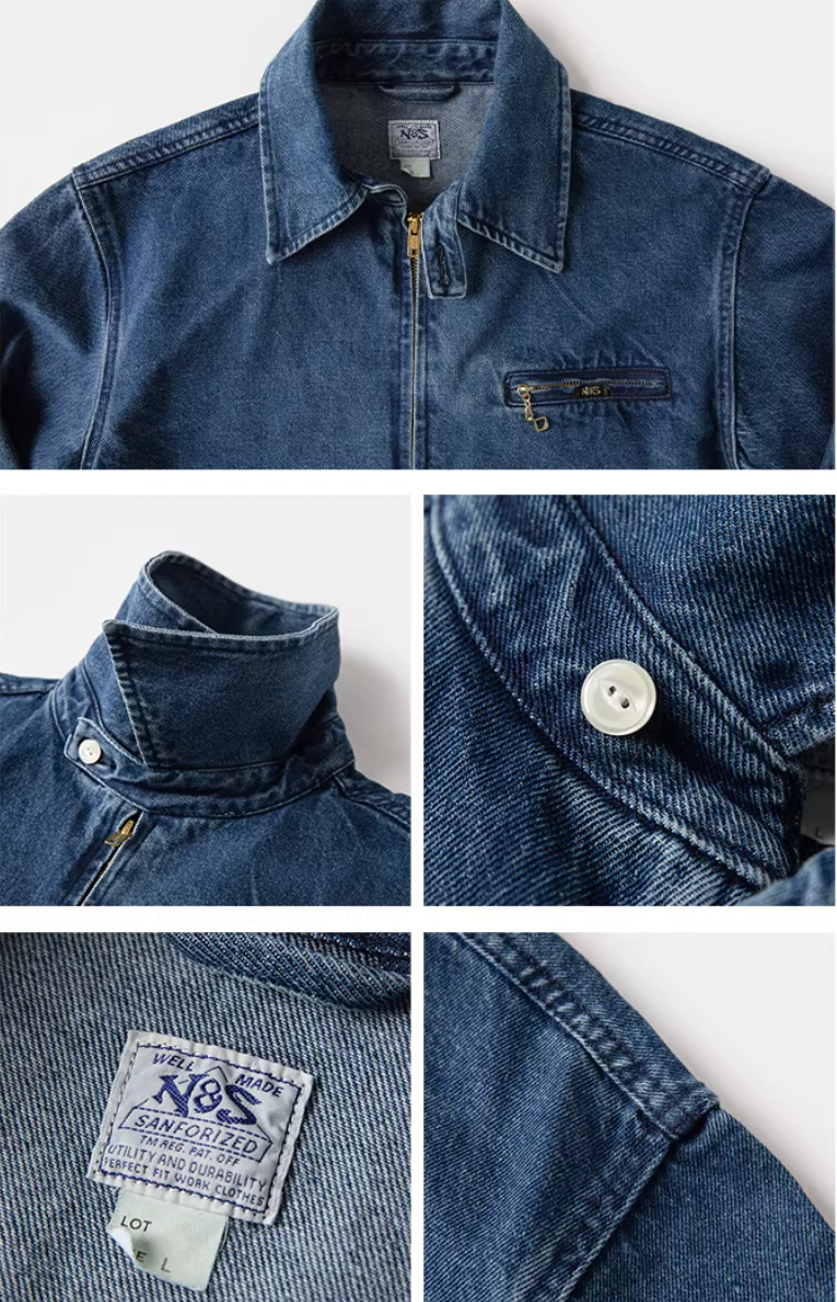 ☆ヴィンテージ70's  13OZ デニム トラックジップアップジャケット☆S～2XL