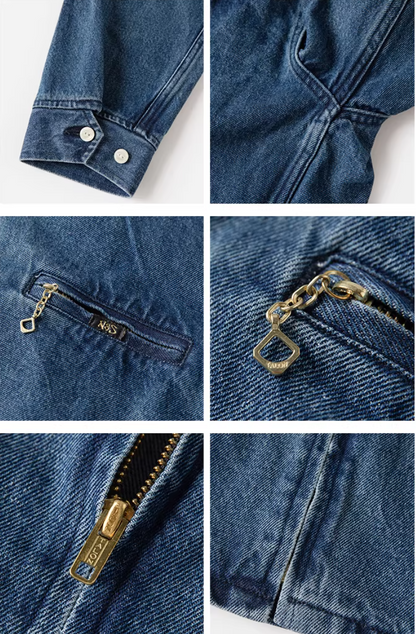 ☆ヴィンテージ70's  13OZ デニム トラックジップアップジャケット☆S～2XL
