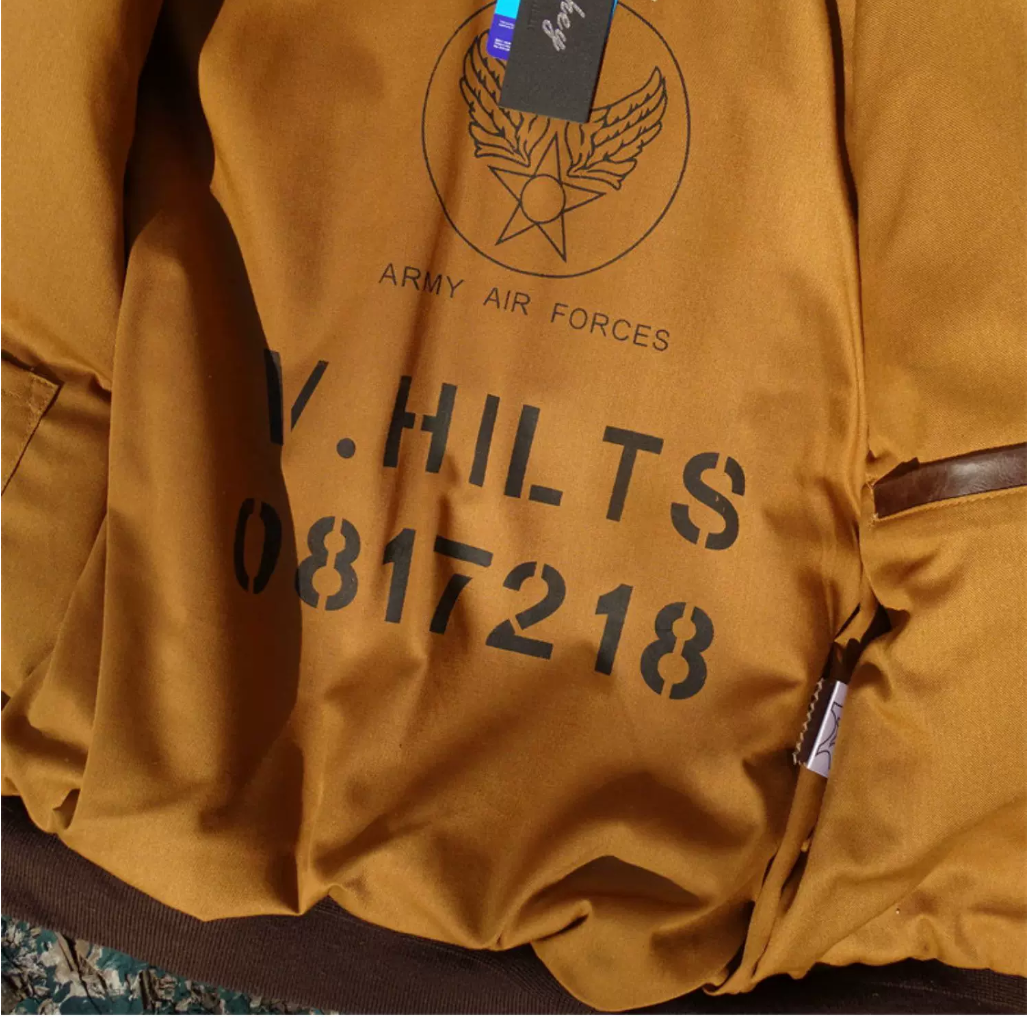 △ヴィンテージ復刻 ワックスコーティング カウレザー A-2ジャケット▽Hell's Angels デザインM～5XL