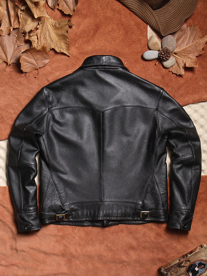 ☆コンチョボタン カウレザーウエスタンジャケット☆M～5XL