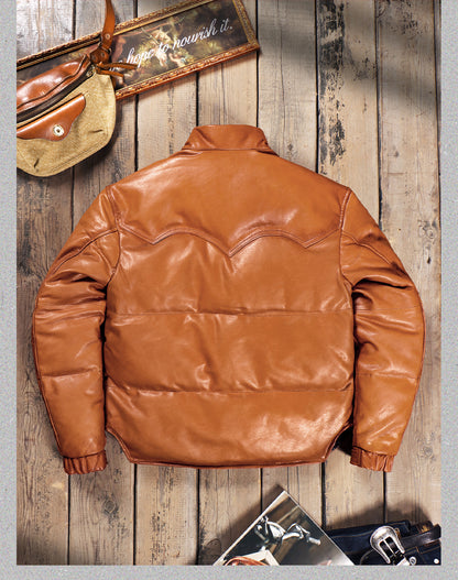 ◇シープレザーダウン ウエスタンステッチ ジャケット◇ S～5XL