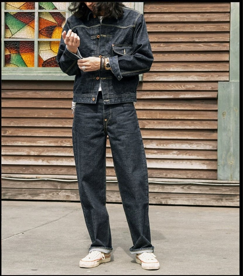 ◇1936年101型ヴィンテージ復刻 14.5OZ セルビッチ デニムパンツ◇29～38サイズ