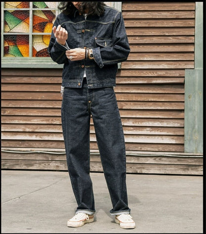 ◇1936年101型ヴィンテージ復刻 14.5OZ セルビッチ デニムパンツ◇29～38サイズ