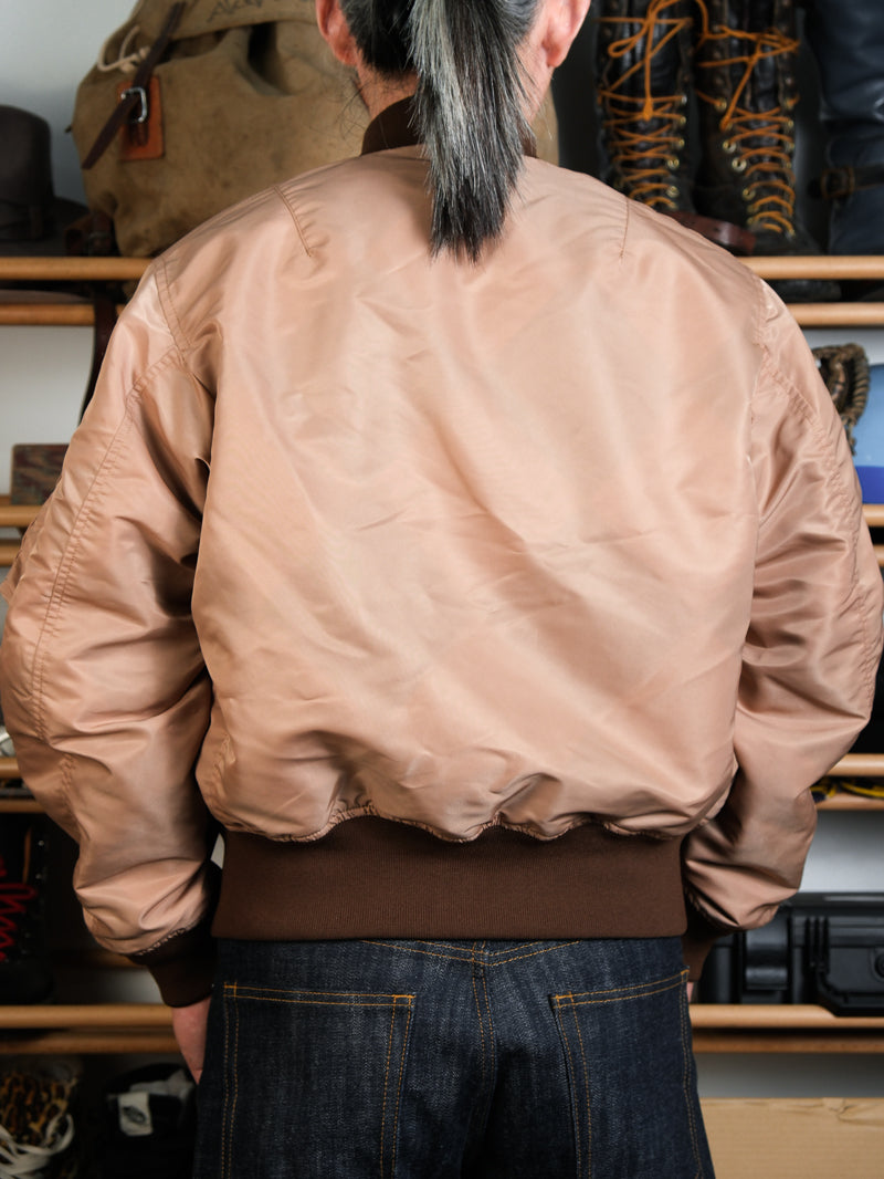 ▲リバーシブルデザイン チェッカー柄MA-1ジャケット▼S～2XL
