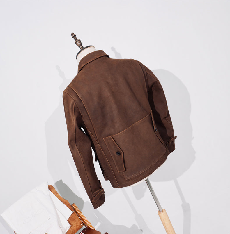 ★ヴィンテージ復刻 カウレザーハンティングジャケット★S～4XL