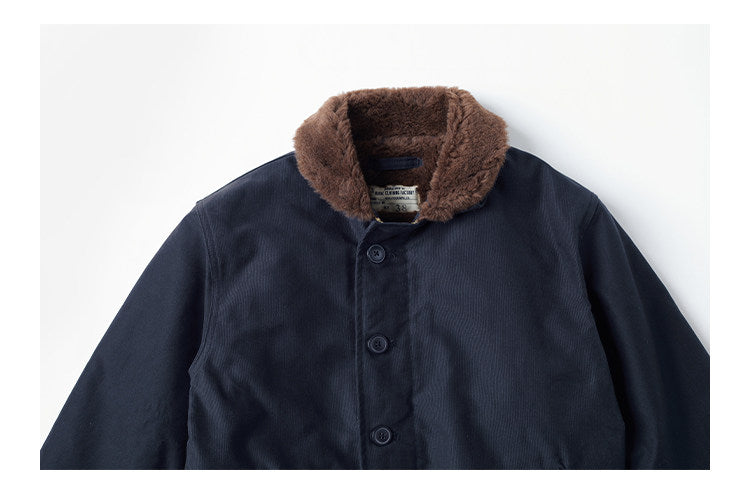 ☆ヴィンテージ 復刻 総ウールボアライナー N-1  USNデッキジャケット☆S～2XL