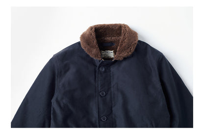 ☆ヴィンテージ 復刻 総ウールボアライナー N-1  USNデッキジャケット☆S～2XL