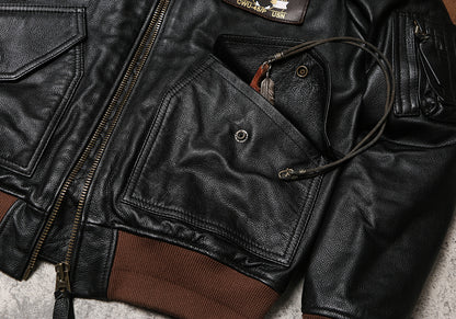 △ヴィンテージ復刻 カウレザー CWU-45/Pフライトジャケット▽S～5XL