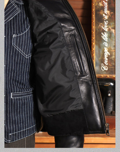 ◇シープレザーダウンジャケット◇ M～5XL