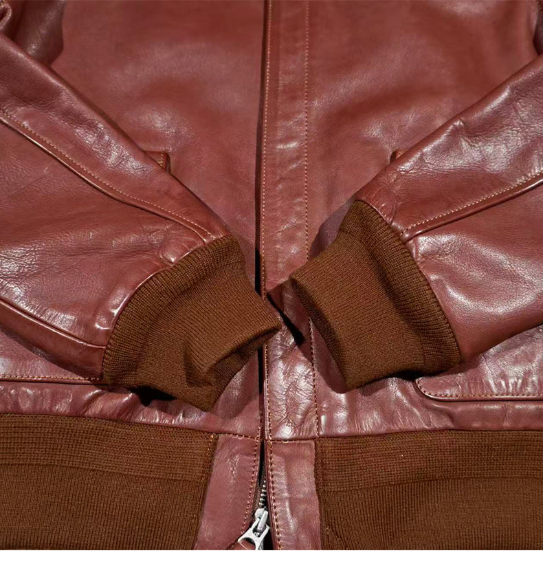 ☆ヴィンテージ復刻 植物タンニン鞣しカーフレザー A-2ジャケット☆