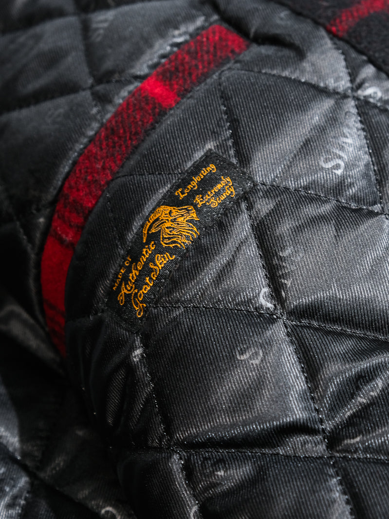 ◇1930’sヴィンテージ復刻デザイン バッファローチェックウール 切替 レザージャケット◇S～3XL