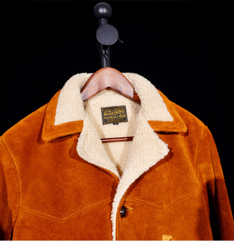 ✩ヴィンテージ復刻 スウェード ウエスタン ランチャージャケット✩S～4XL