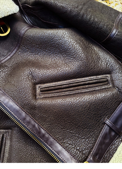 ２色展開★B-6 ムートン フライトジャケット★