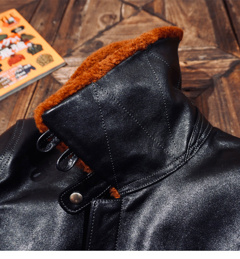 ★ヴィンテージ復刻 ホースハイドレザー B-2フライトジャケット★S～4XL