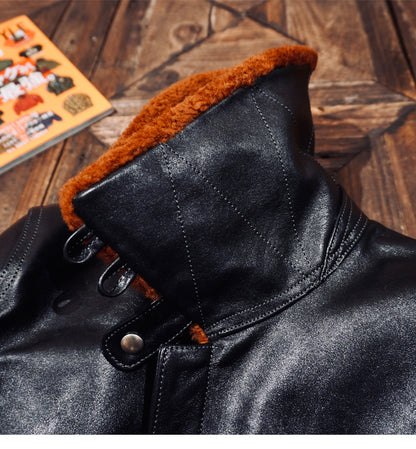 ★ヴィンテージ復刻 ホースハイドレザー B-2フライトジャケット★S～4XL