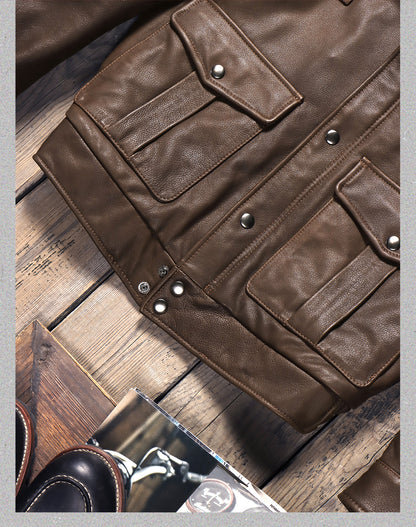 ☆ヴィンテージ復刻カリフォルニアレンジャーカーフレザージャケット☆S～5XL