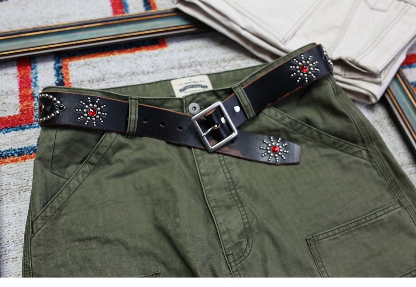 ◇ヴィンテージ復刻デザインHBTコットンヘリンボーン使用 ワークパンツ◇M～3XL