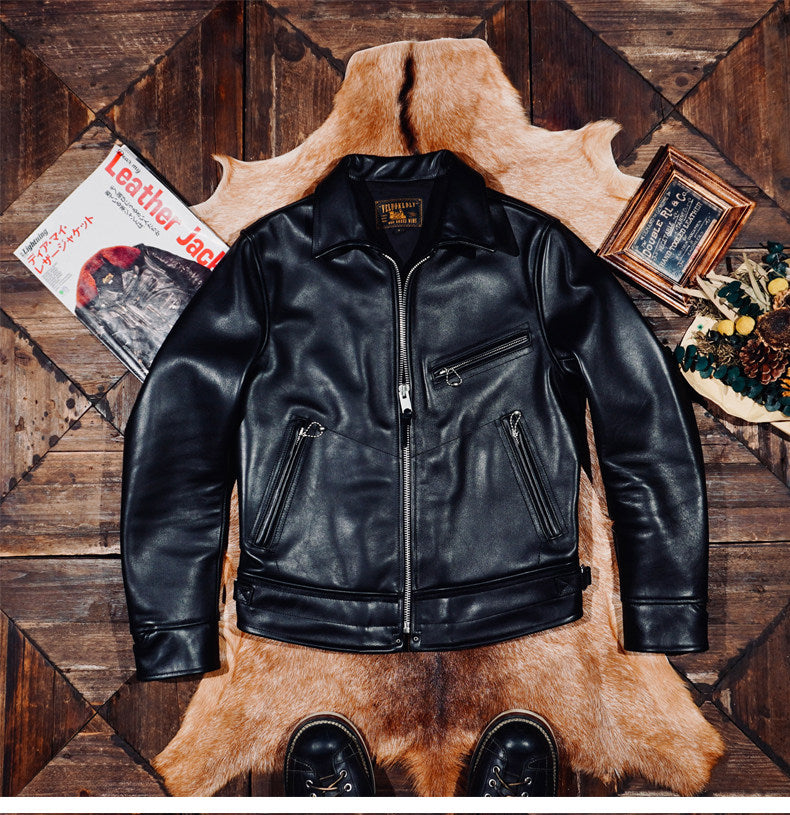 ヴィンテージ復刻 イタリア産カウレザーメカニック フライトジャケットS～4XL