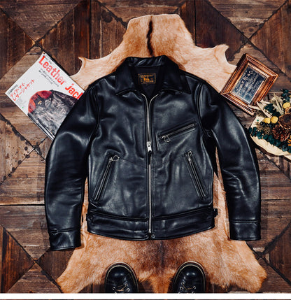 ヴィンテージ復刻 イタリア産カウレザーメカニック フライトジャケットS～4XL