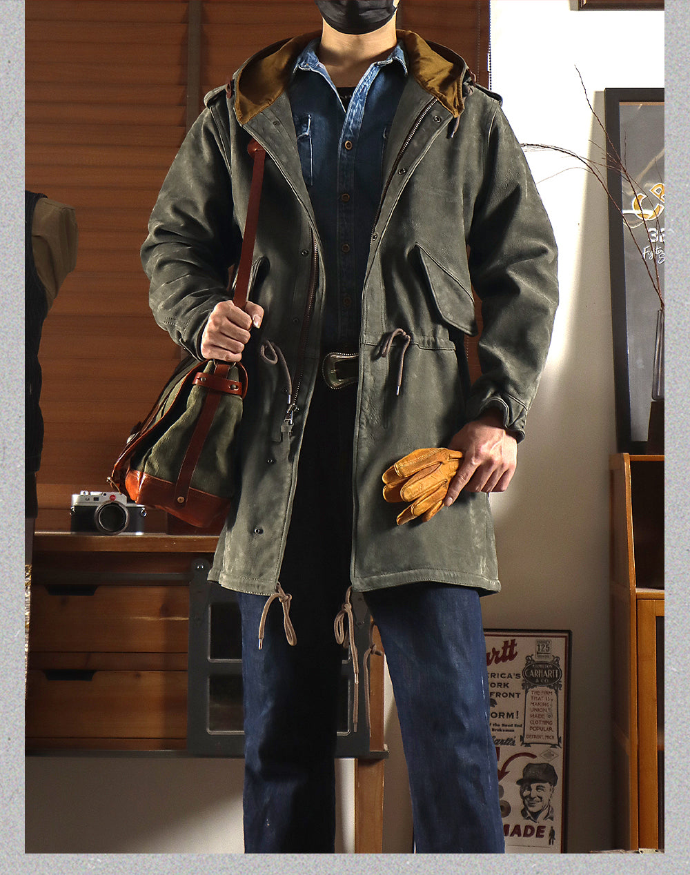 ◇ヴィンテージ復刻 ヌバックレザーM-51 フィッシュテイルコート◇