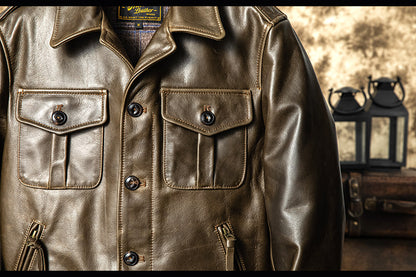 ☆1.6㎜ P37 カウレザージャケット☆S～3XL